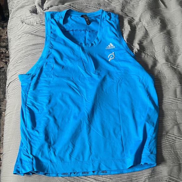 Adidas / Pelaton Men's Vibrant Blue Tank Top - Picture 1 of 2